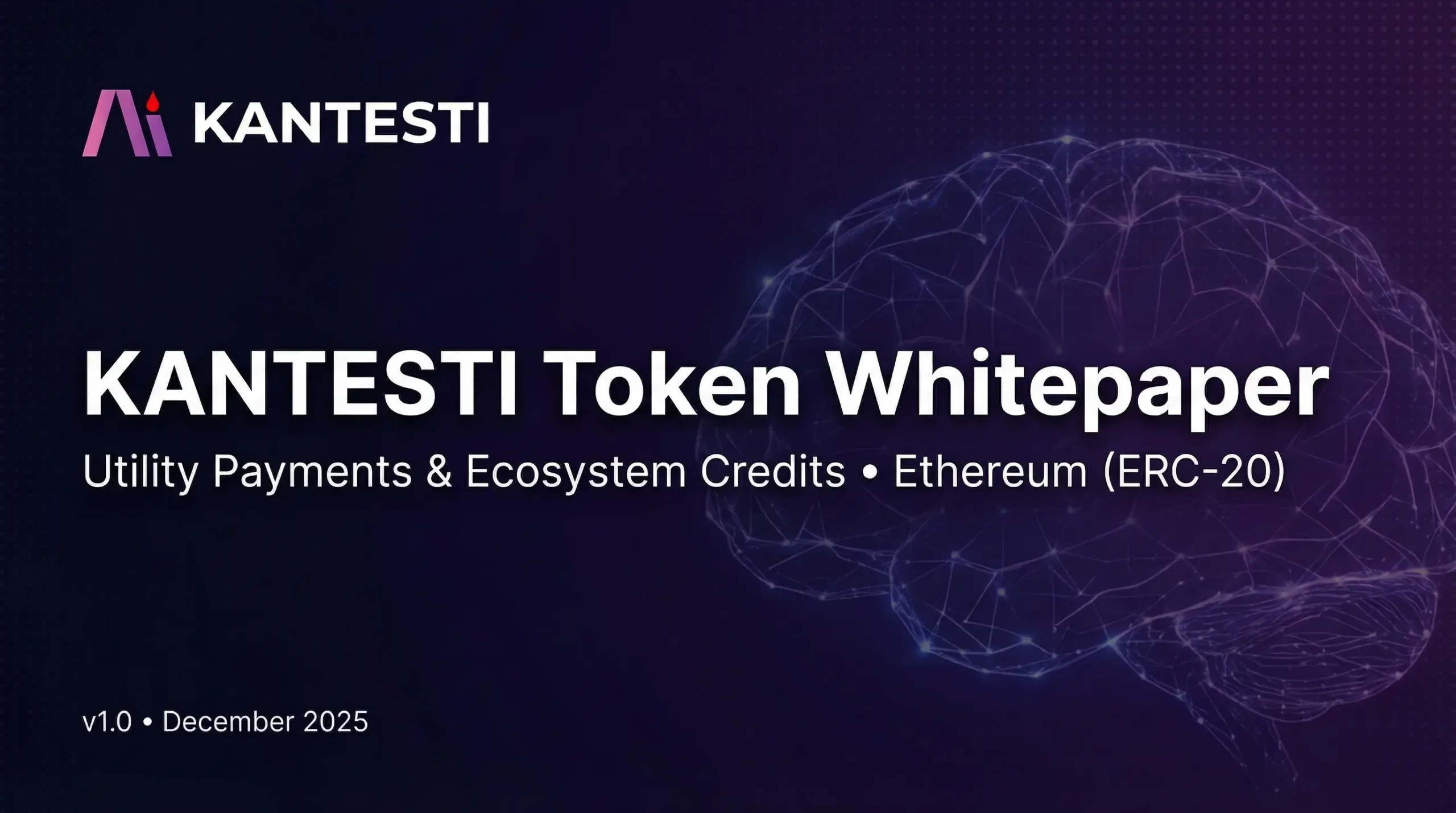 Kantestiトークンホワイトペーパー | ERC-20 AI血液検査アナライザー