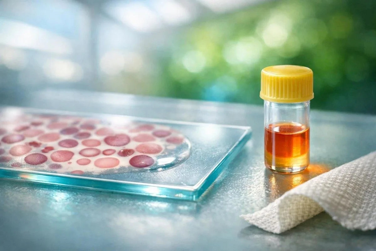 Ferritinetesting-makro mei sellulêre eleminten dy’t sjen litte wêrom’t izertrends kontekst fan in folsleine bloedtelling nedich hawwe