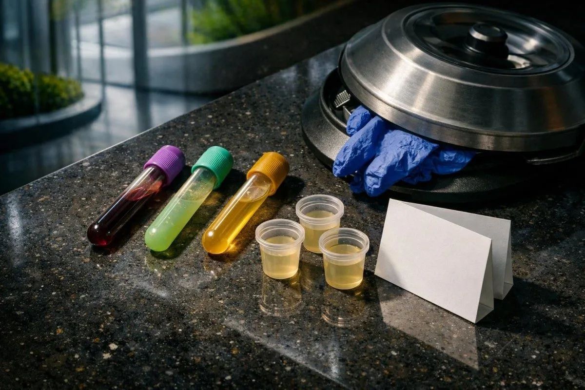 σωληνάρια ρουτίνας για πληρωμή μετρητοίς, διατεταγμένα για μια κοινή αιμοληψία με πλαίσιο τιμολόγησης