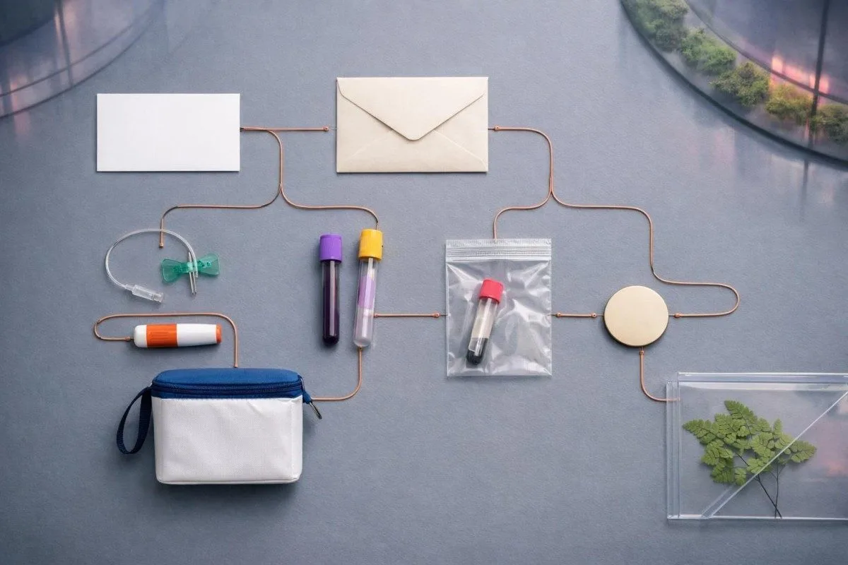 ρουτίνα αιμοληψίας σε αίθουσα κλινικής που απεικονίζει πώς ο χώρος αλλάζει το συνολικό κόστος