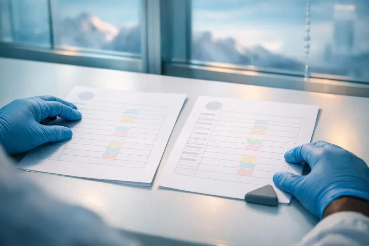 Home retake of a lab report after a failed blood test PDF upload with better lighting and alignment