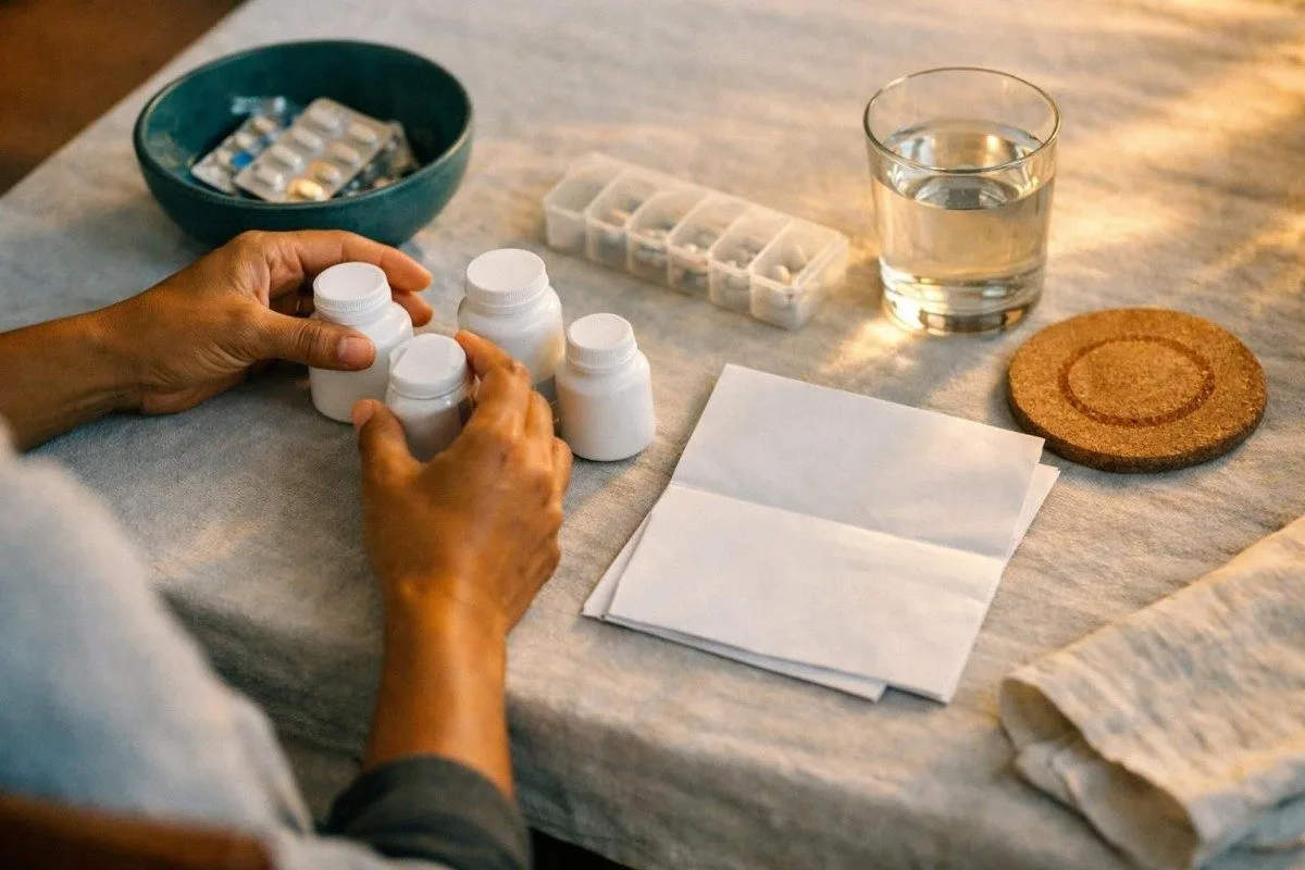Pagsusuri sa mga gamot sa bahay at pag-check sa ulat ng laboratoryo bago ang muling pagsusuri