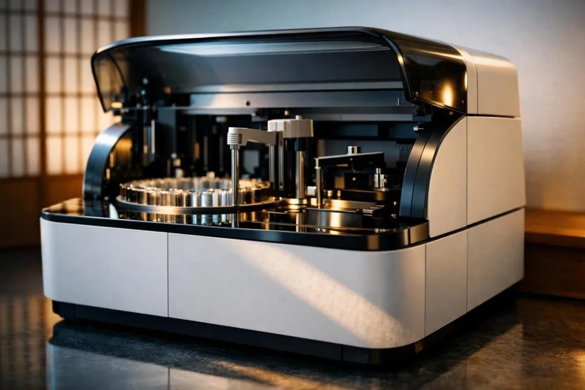 Modern chemistry analyzer used for urgent repeat liver enzyme testing