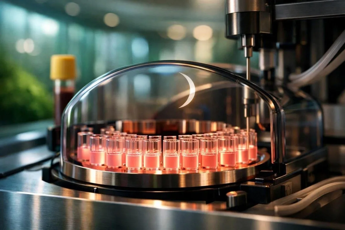 Analizador de bioquímica que mide la LDH en suero durante el estudio del linfoma