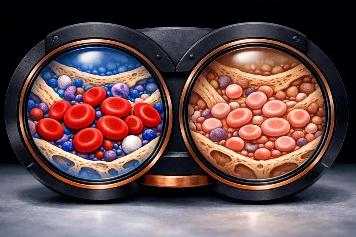 Kontekst: białko magazynujące ferrytyna i stan zapalny dla interpretacji prawidłowego zakresu żelaza