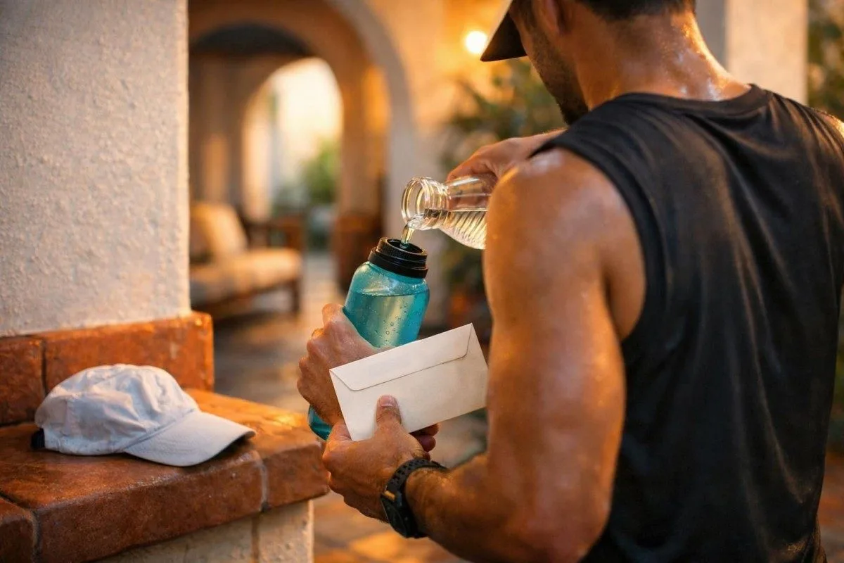 Hafif yüksek kalsiyum kan testini tekrarlamadan önce egzersiz sonrası yeniden sıvı alan kişi
