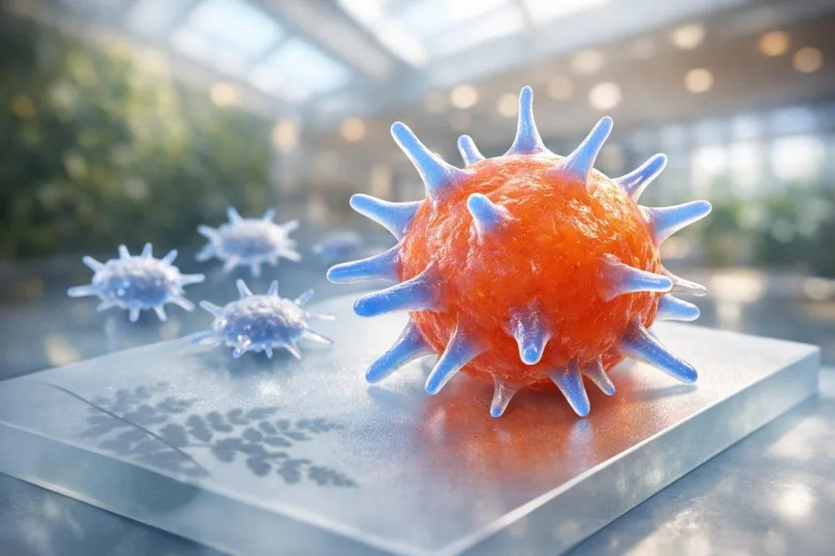 טסיות דם תלת-ממדיות בגדלים שונים שמראות מה המשמעות של MPV בבדיקת דם בספירת דם מלאה