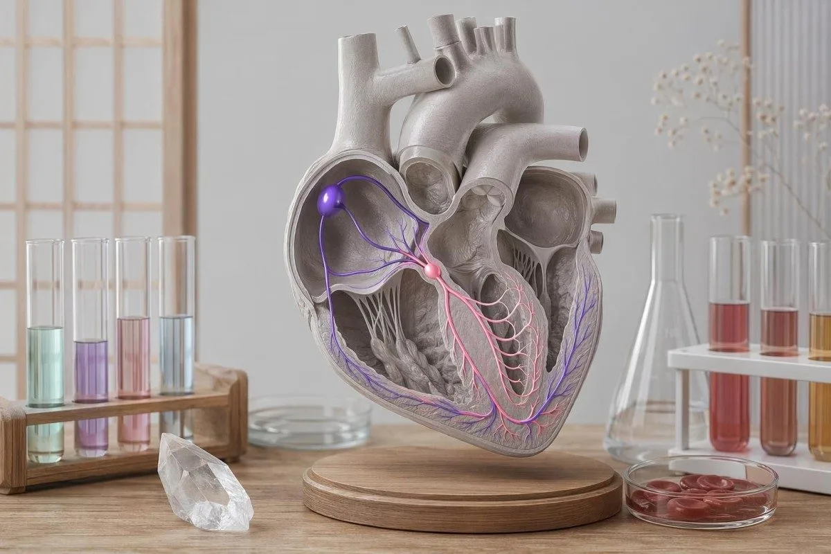 Blood test for irregular heartbeat shown in anatomical heart research context