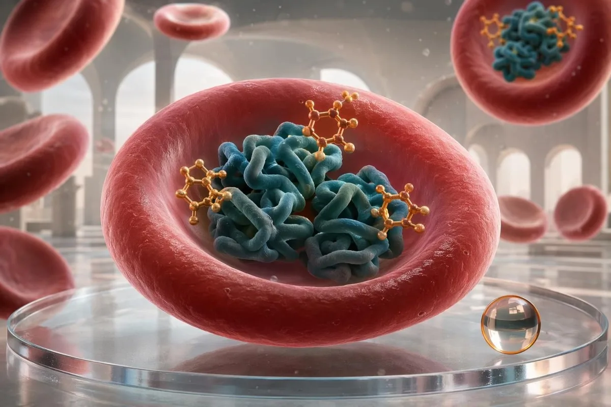 Wizualna odpowiedź na pytanie, czy wysoki HbA1c jest niebezpieczny, z hemoglobiną glikowaną i analizą laboratoryjną
