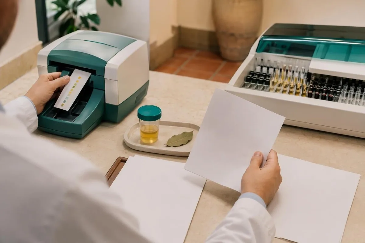 Tabella del colore delle urine revisionata con flusso di lavoro per reni, fegato e interpretazione esami del sangue