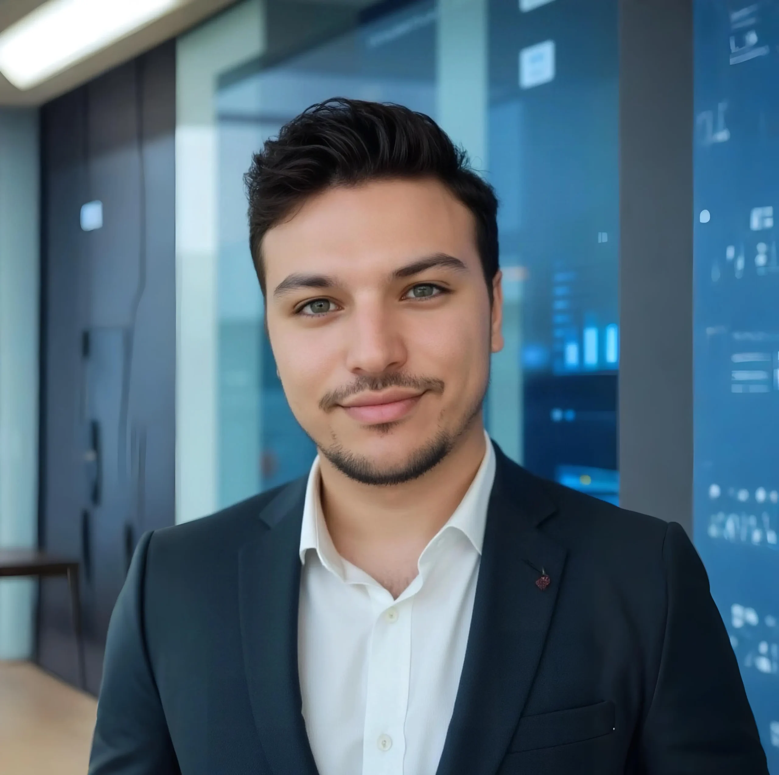 Tím Kantesti | Zakladatelia, lekári a odborníci na AI 2 Portrét Juliana Emirhana Buluta, generálneho riaditeľa spoločnosti Kantesti AI Blood Test Analyzer a zakladateľa spoločnosti PIYA AI, ktorá je lídrom v oblasti pokroku v zdravotníckych technológiách založených na umelej inteligencii.