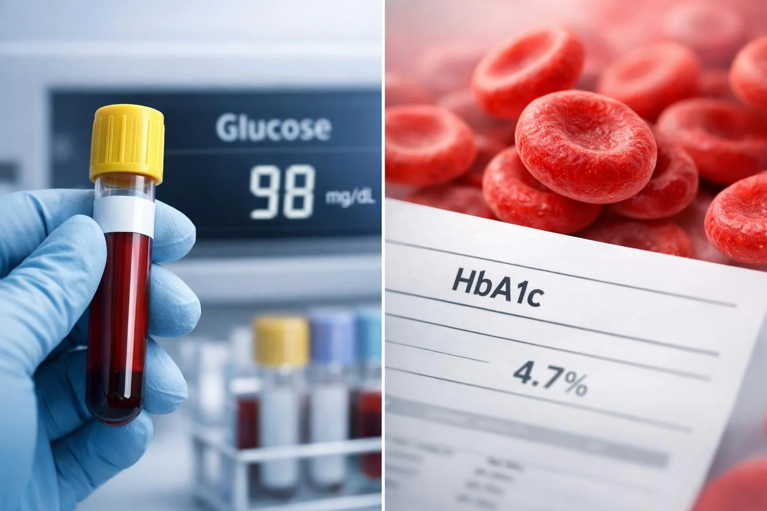 HbA1c සහ නිරාහාර ග්ලූකෝස් පරීක්ෂණ අතර සංසන්දනය