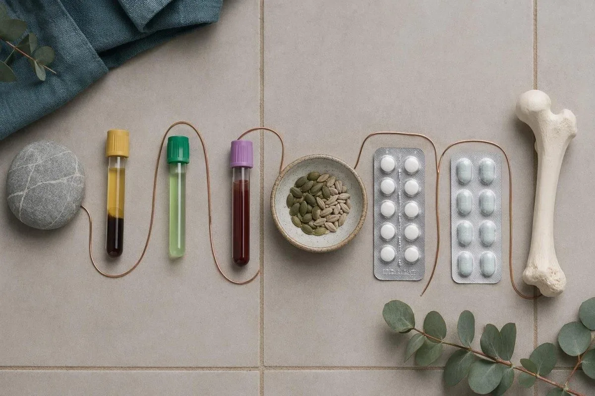 Visão detalhada do laboratório mostrando a preparação da amostra de química relacionada ao teste de fosfatase alcalina
