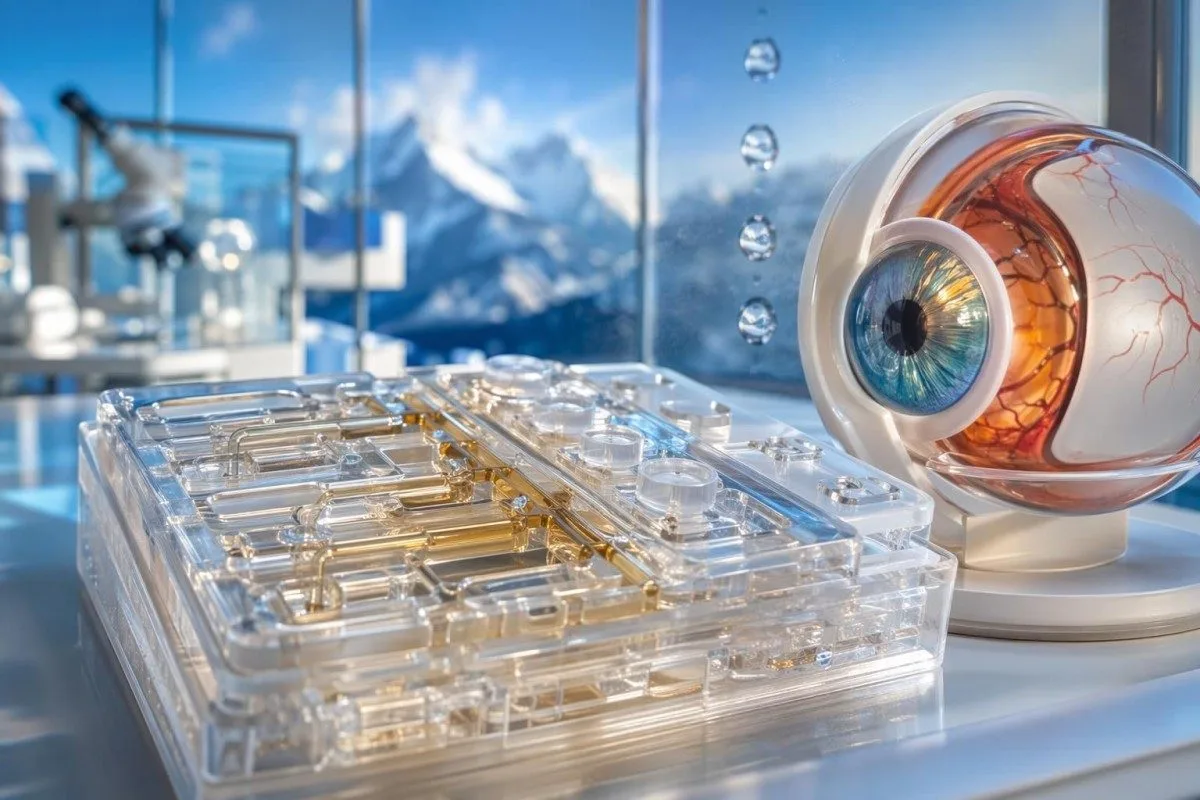Øjets anatomi ved siden af laboratoriemarkører, der viser systemiske årsager til sløret syn