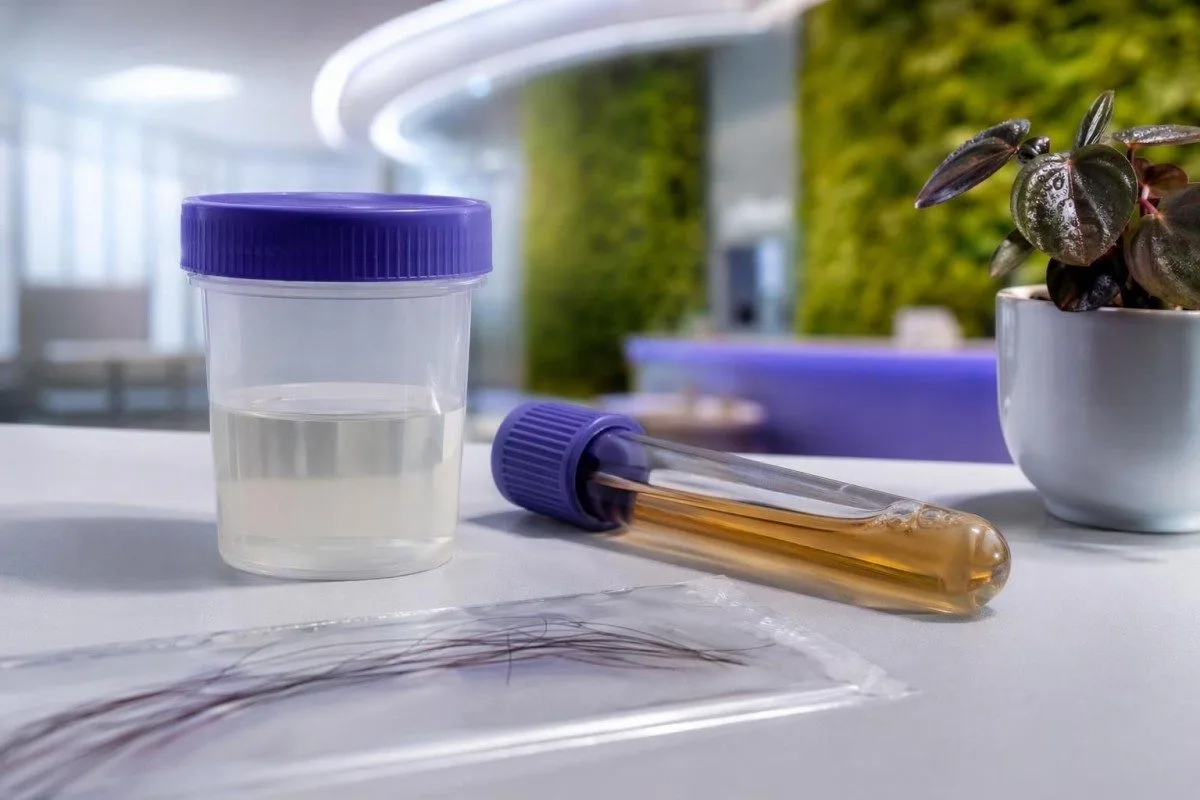 Asins analīzes matu izkrišanai, parādot matu folikula anatomiju un laboratorijas marķieru mēģenes