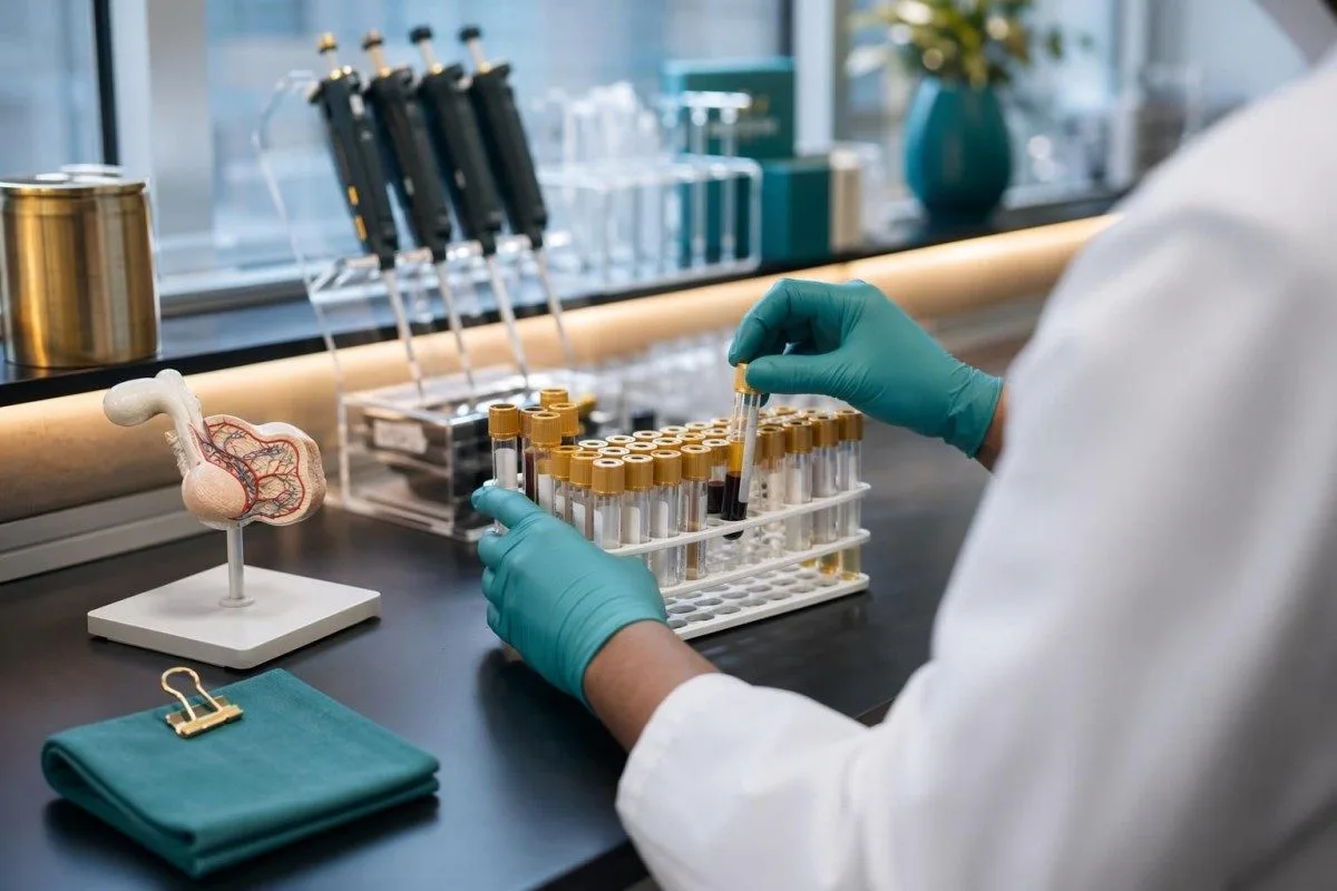 low testosterone evaluation with prolactin and pituitary hormone testing scene