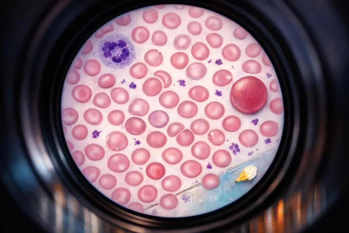 وێنەی وەک میکروسکوپ بۆ گۆڕانی قەبارەی سلولی خوێنی سوور (red cell) و پلاتێڵەکان کە دەتوانێت نەخۆشیی ئانێمی لە تەمەندەکان ڕوون بکاتەوە