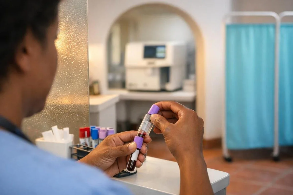 Dhana ya ripoti ya CBC tofauti inayoonyesha neutrofili, limfositi, na hesabu ya jumla ya seli nyeupe za damu