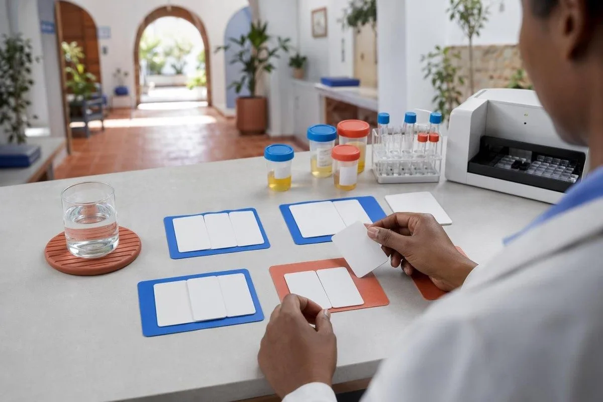 يُمثَّل قسم تحليل الدم الشامل (CBC) في نتائج LabCorp بعناصر خلوية وصفوف مُعلَّمة فارغة