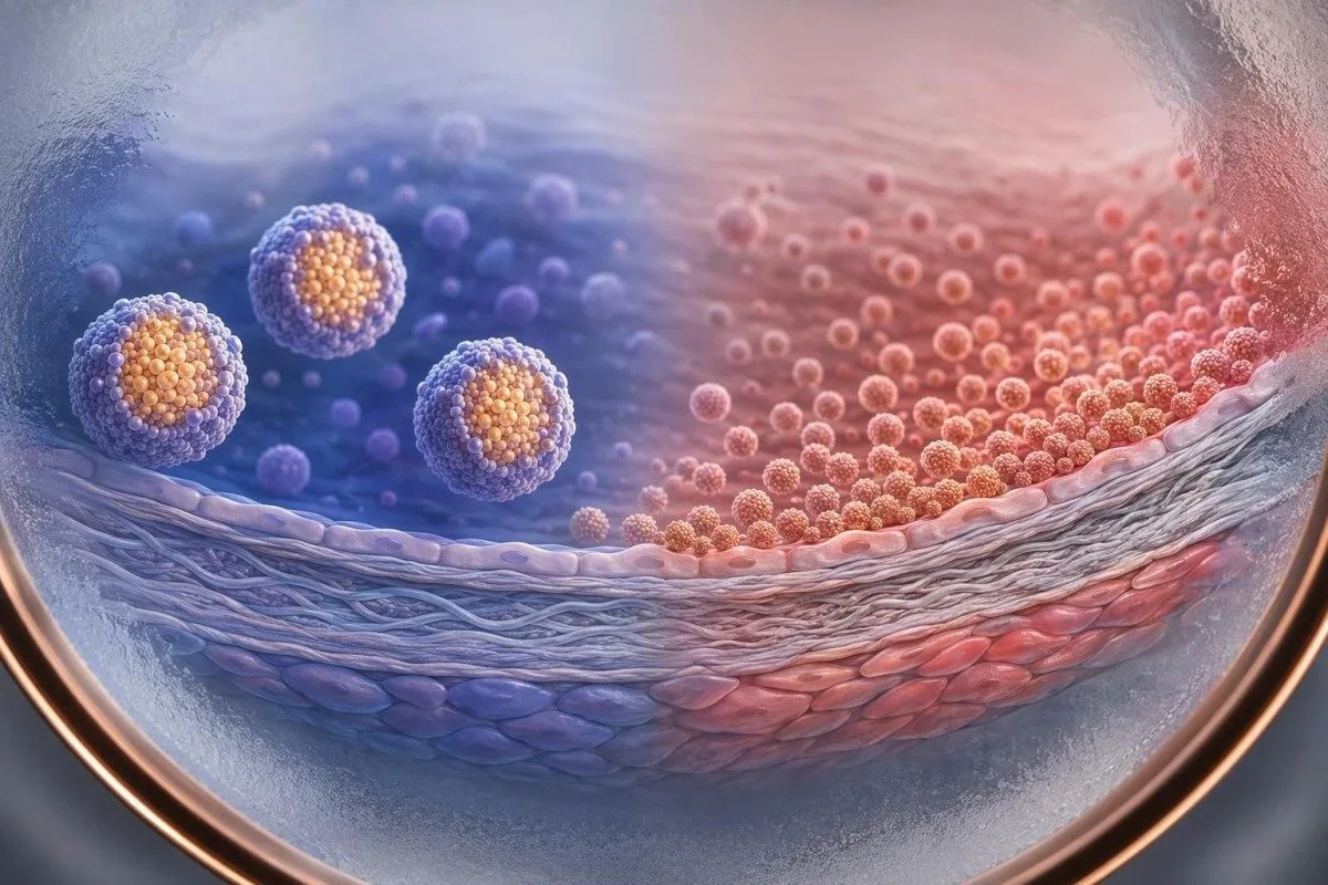 Nombre de particules de LDL interprété à côté de marqueurs biologiques métaboliques et inflammatoires