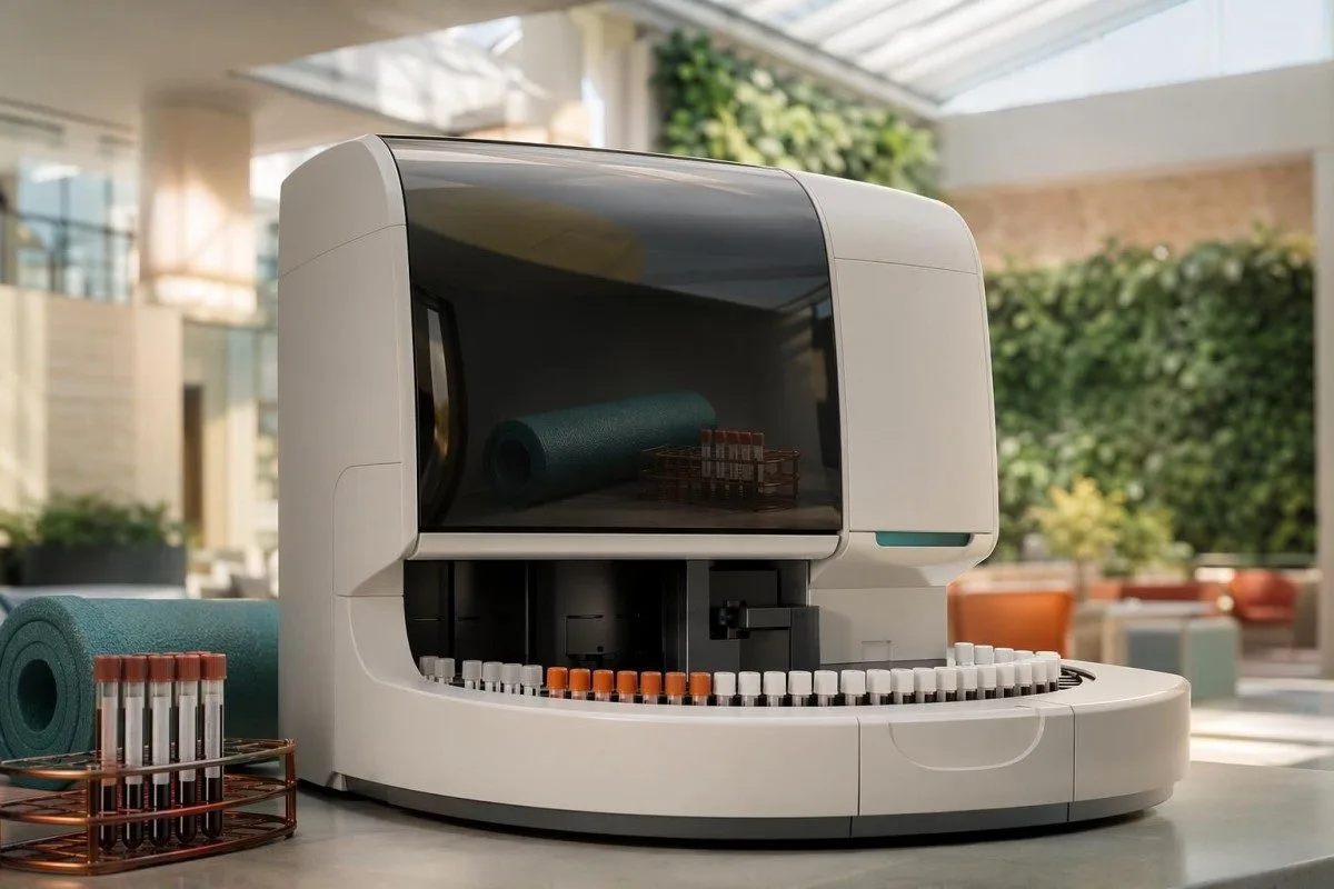 රසායන විශ්ලේෂකය (chemistry analyzer) සහ නැවත සාම්පල ලබාගැනීමේ ක්‍රියාවලිය භාවිතා කරමින් නැවත පරීක්ෂා කිරීමේ සැලසුම