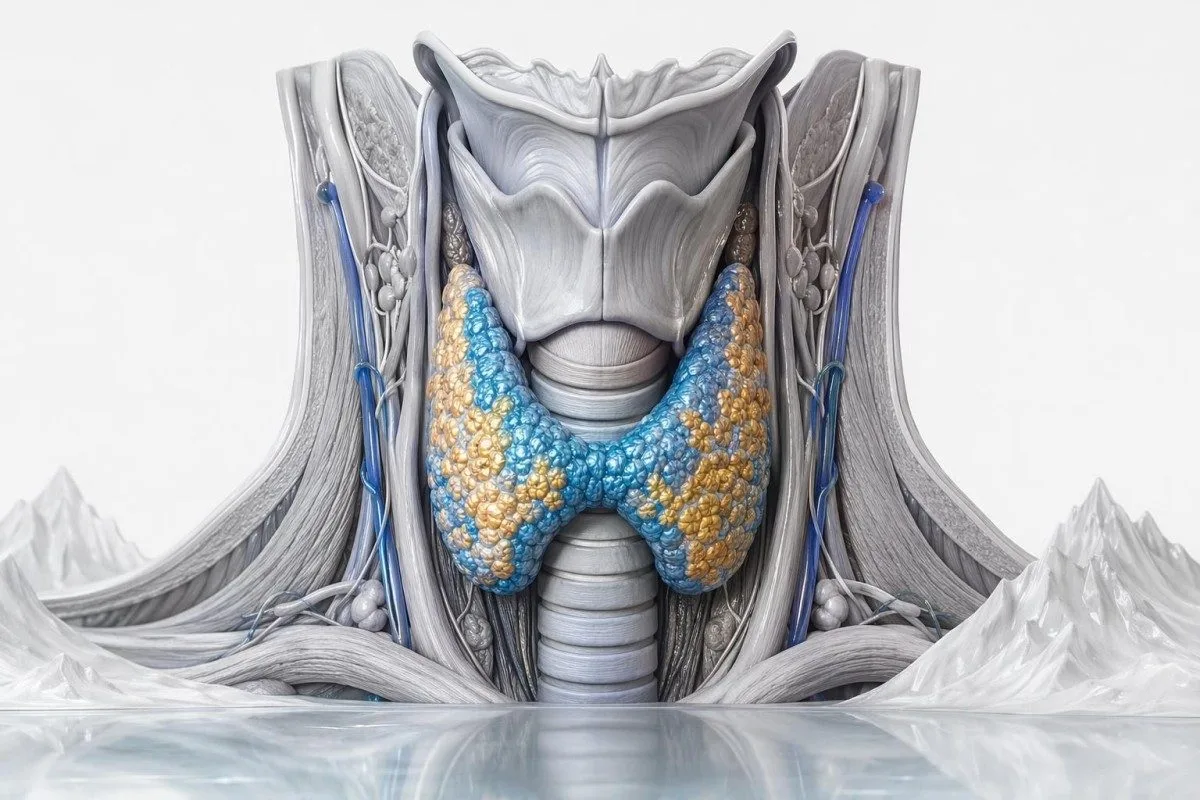 PDF du bilan sanguin thyroïdien en cours de revue par un tableau de bord d’interprétation de laboratoire par IA