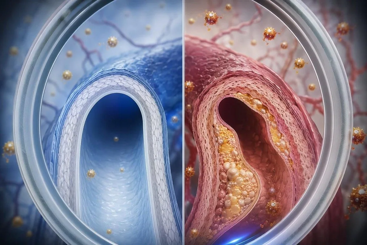 Layout degli alimenti a supporto della protezione cardiaca che mostra cosa significa Lp(a) elevata per le scelte di stile di vita