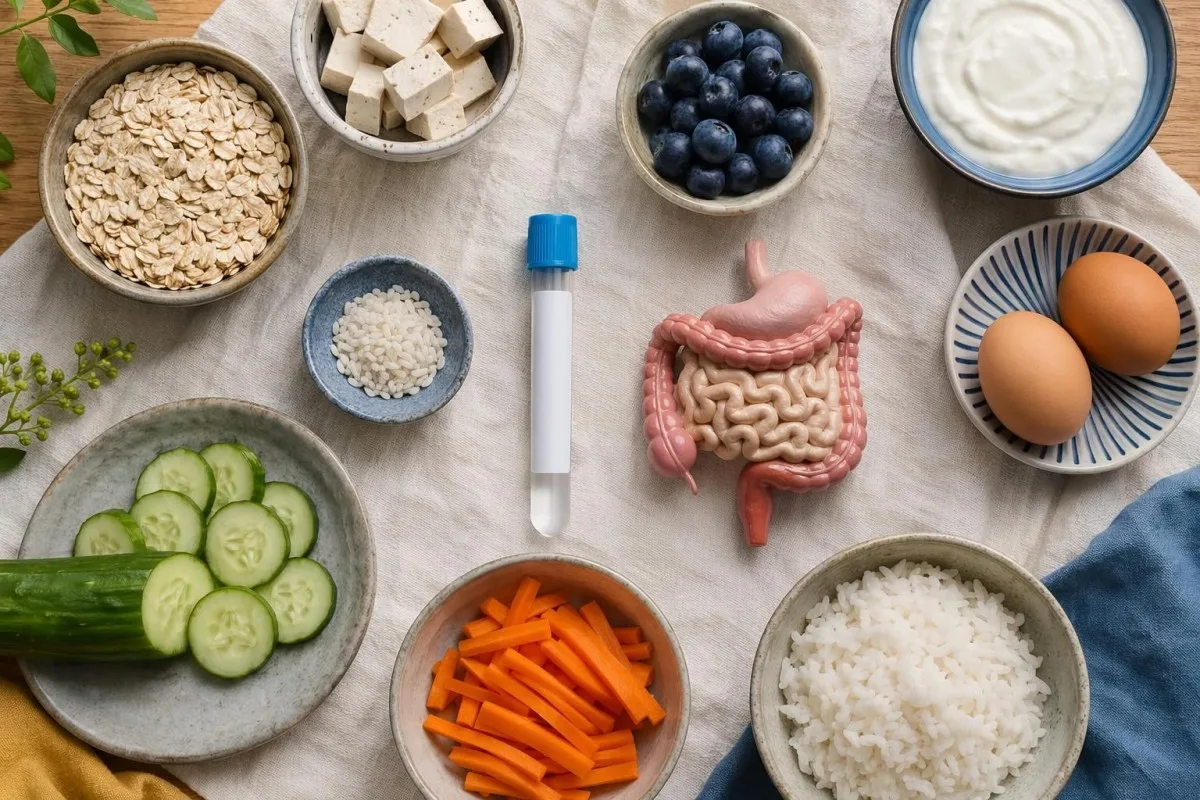 د ټیټ-FODMAP خوړو ترتیب د پړسوب لابراتواري کار تر څنګ، چې د وینې ازموینو محدودیتونه ښيي