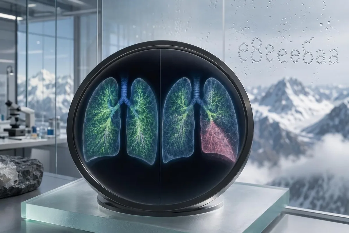 D-dimer blood test interpretation shown with lung imaging and urgent symptom cues