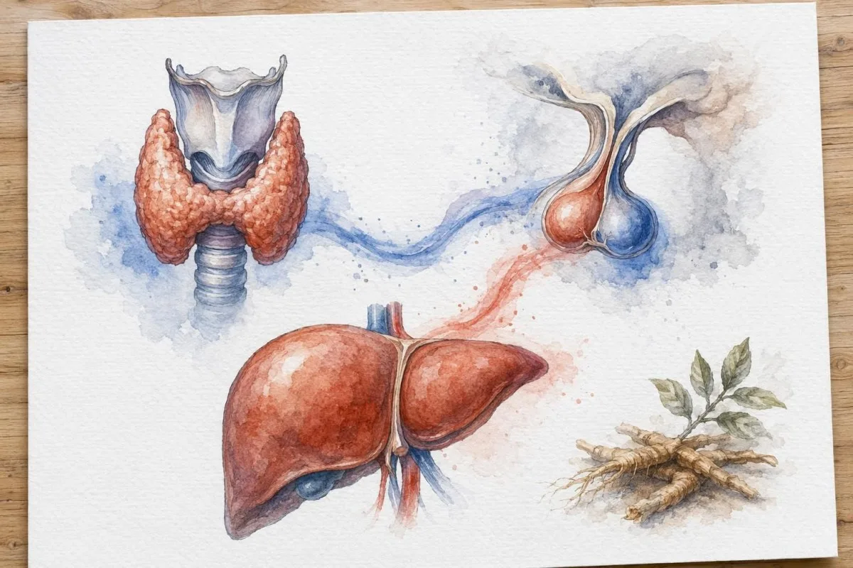 Euthyroïede siekte-sindroom uitgebeeld as skildklier- en lewerhormoonomskakelingsveranderinge