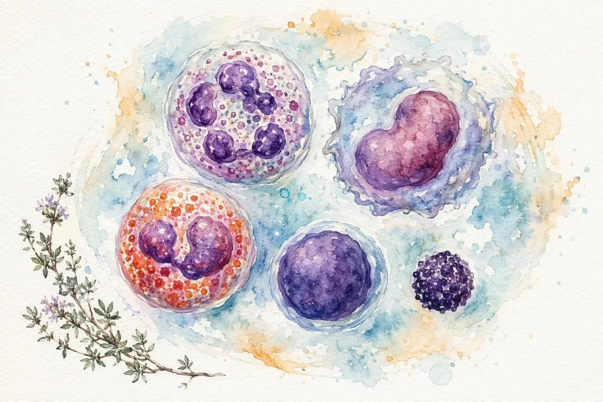 திடீர் தொற்று (acute infection) காலத்தில் CBC பதில் முறைமைகளின் போது குறைந்த basophils என்றால் என்ன அர்த்தம்?