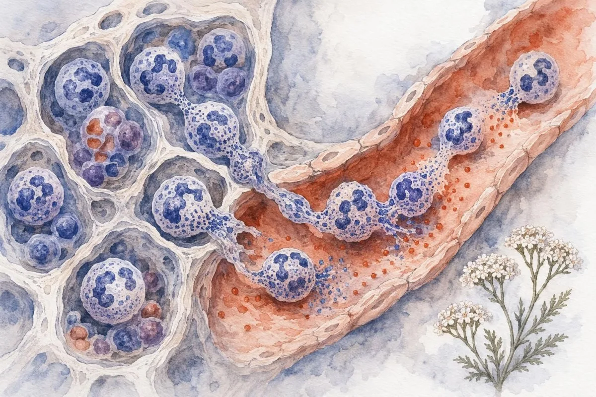 Neutrofiler som reagerar på bakteriell immunstress i en scen i laboratoriestil