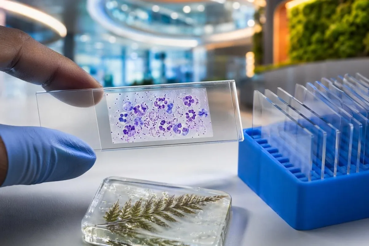 Neutrofiler med grovt toxiskt granulation visat som en pedagogisk cellulär illustration