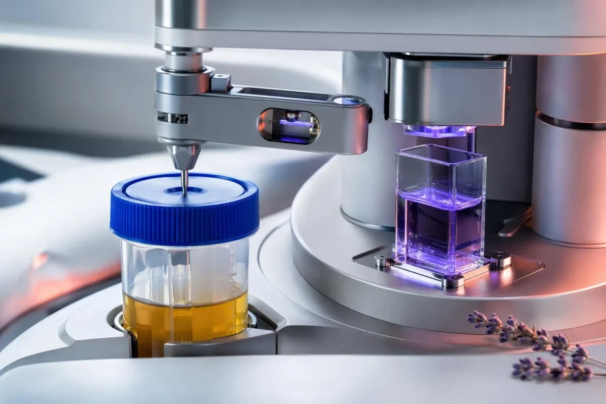 د کولستاسیس د وینې ازموینې لید چې یو اتومات کیمیاوي شنونکی (automated chemistry analyser) د الکالین فاسفېټاز (alkaline phosphatase) اندازه کوي
