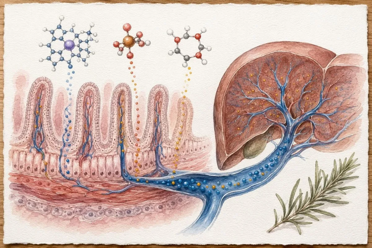 Longevitiet-dieet maaltijdbereiding met peulvruchten, olijfolie, volkoren granen, vis en een voedingskundig laboratoriummonster