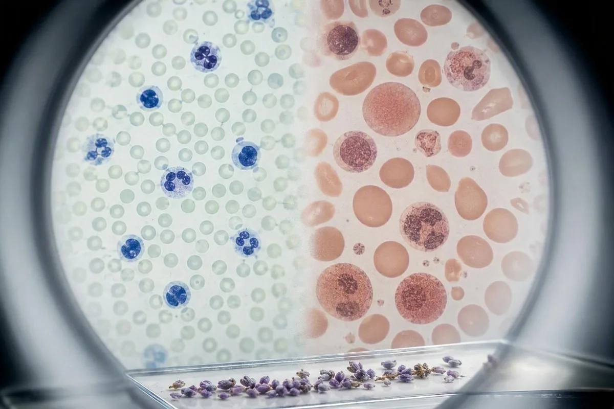 Laboratorijski panel za bezbednost niacina koji prikazuje analizator enzima jetre, test za glukozu i biohemijski sistem za mokraćnu kiselinu