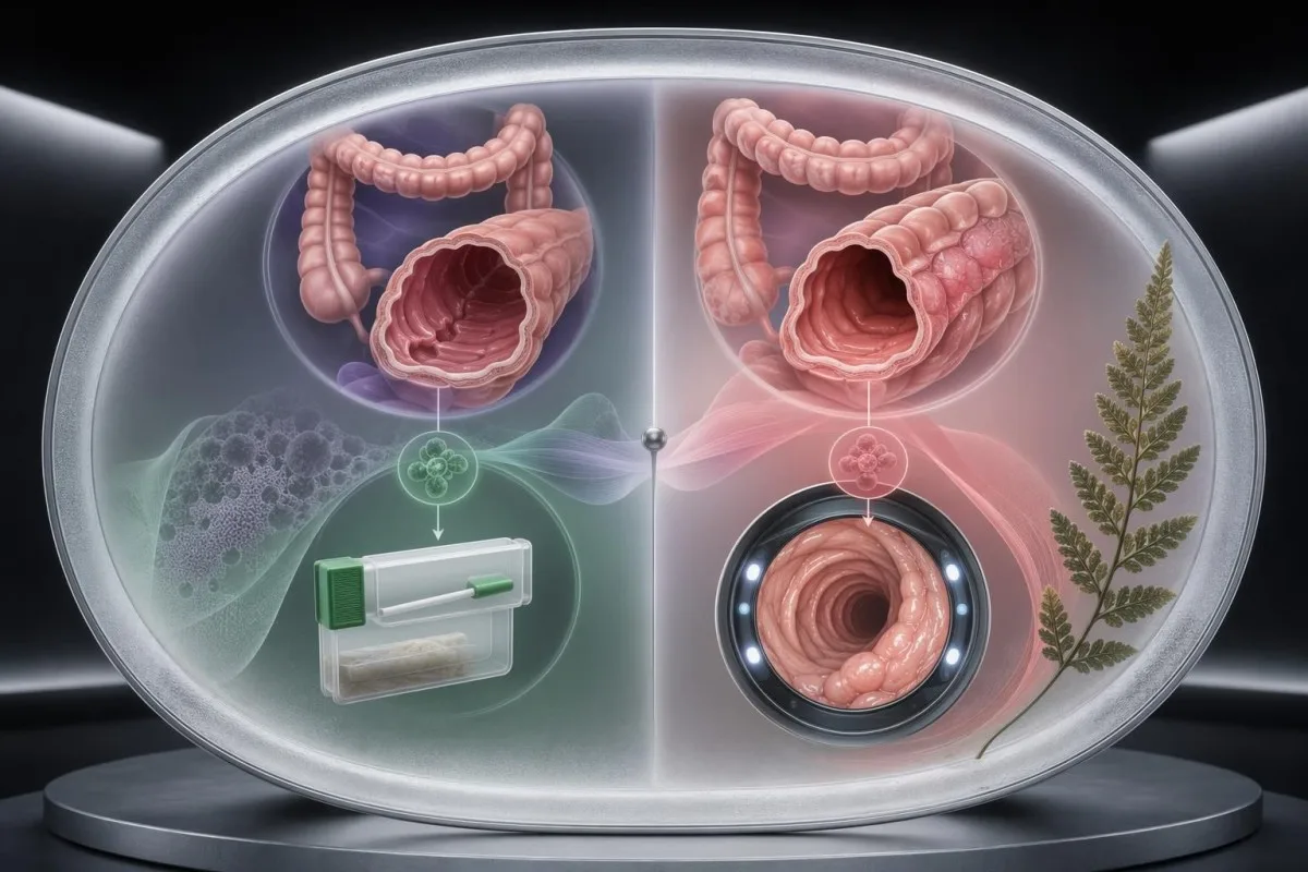 Resultados de la prueba de sangre preventiva integrados con imágenes de colonoscopia y planificación del riesgo genético
