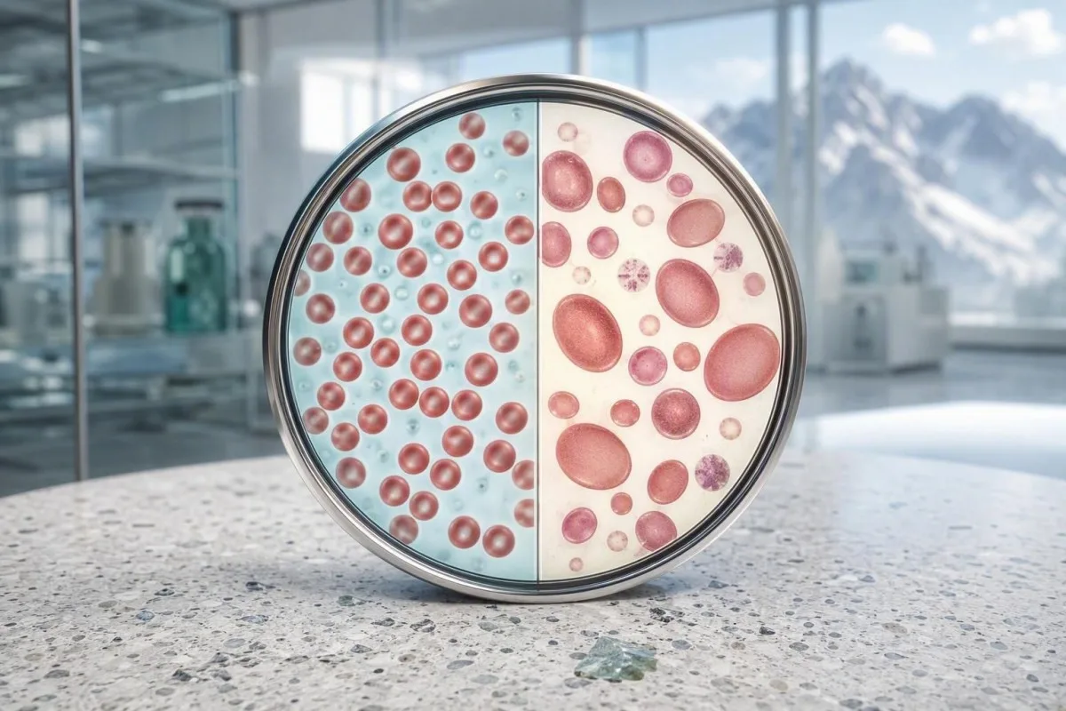 Vergelijking vitamine B12 versus folaat weergegeven via macrocytische cellulaire elementen en vitamine-wegen