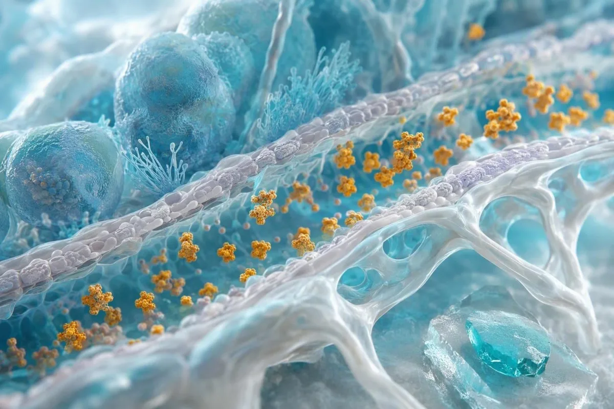 Athlète de résistance au repos près d’un échantillon de laboratoire de fonction rénale après un entraînement intense