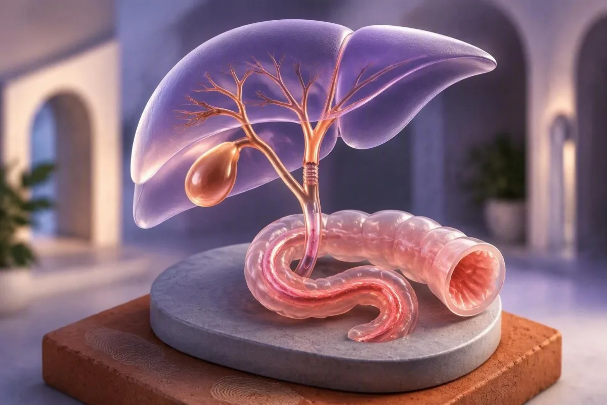 Prise de sang pour cholécystite essai de laboratoire montrant une mesure de CRP dans un analyseur clinique