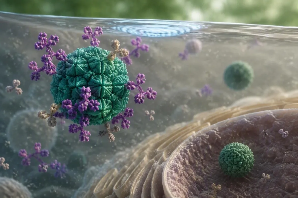 risultati analisi del sangue EBV con pozetti di analisi anticorpale negativi e un clinico che esamina la tempistica