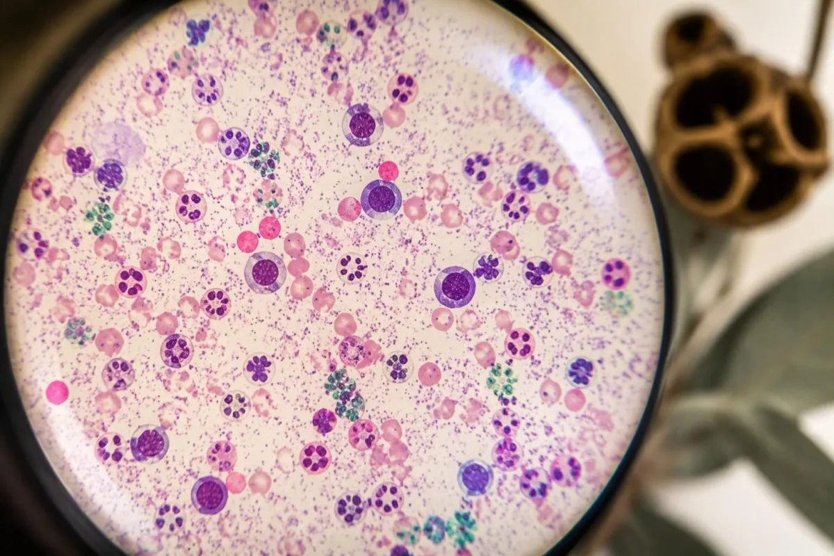 Gamma globulīna līmeņa analīze, kas pārskatīta kopā ar anēmijas, kalcija un nieru brīdinājuma laboratorijas marķieriem
