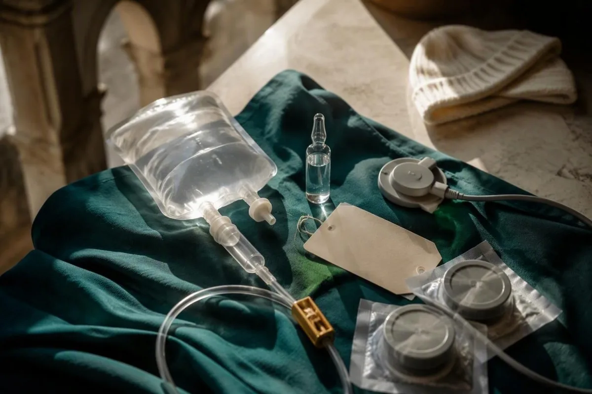 HELLP-syndromens laboratorietester jämförs med lever-, njur- och cellulära vägar i en medicinsk illustration
