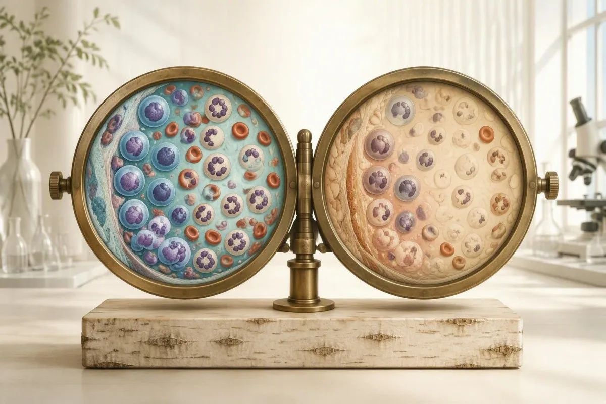 Quadro dell'emocromo completo che mostra anemia e bassi neutrofili collegati alla deplezione di rame