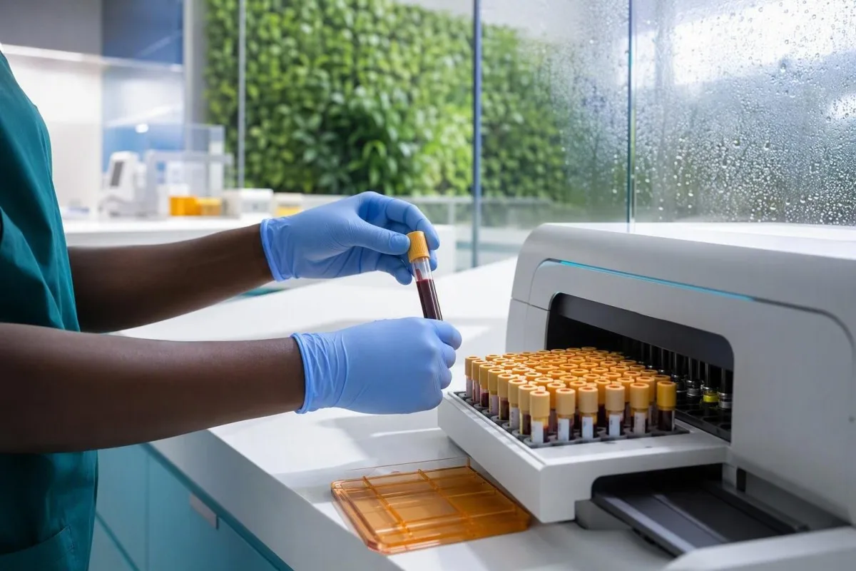 Malalta feritino simptomoj postulado montrita per sinsekvaj laboratorio provaĵoj fioloj kaj tendenco notoj