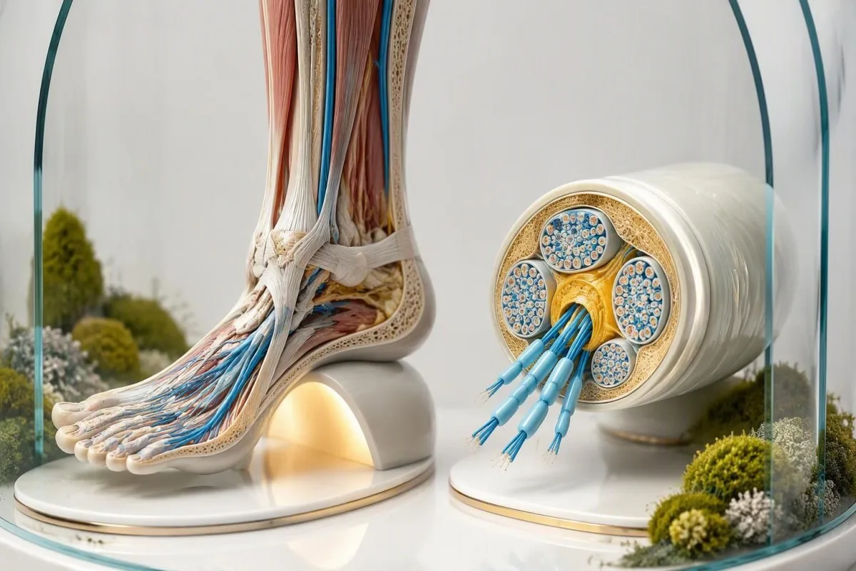 Anti MAG Antibodies: Linking High Levels to Numb Feet 11 Anti MAG antibodies differential illustrated with peripheral nerve branches and focal foot compression anatomy