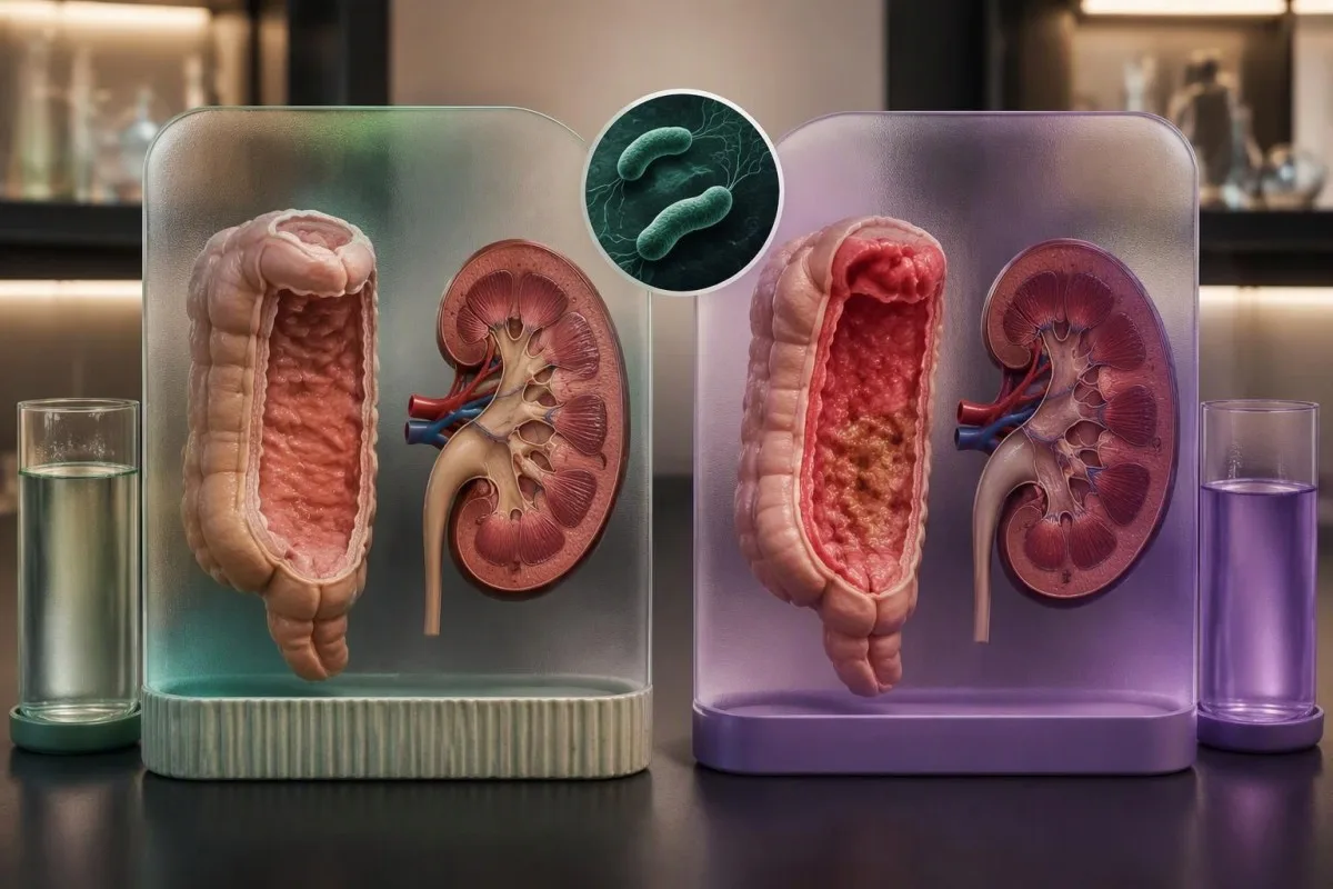 Campylobacter PCR positive — paired gut and kidney models comparing fluid balance and dehydration
