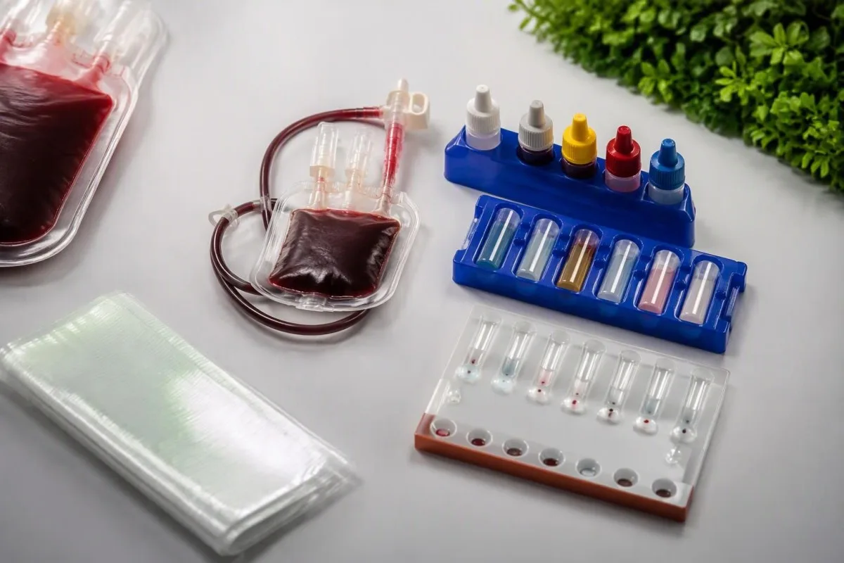 Crossmatch test selection setup pairing a donor-unit segment with extended antigen-testing reagents