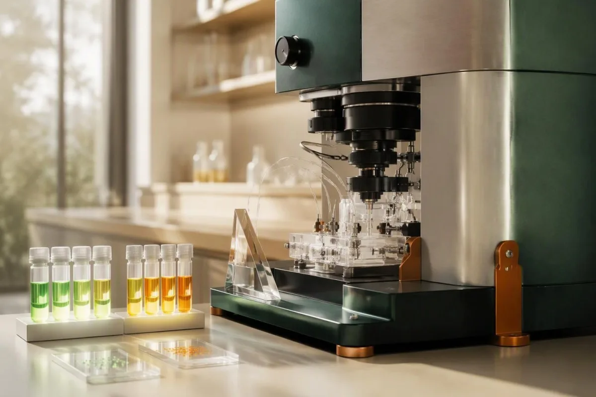 DHR test results investigated using a precision flow-cytometer optical module and fluorescence standards