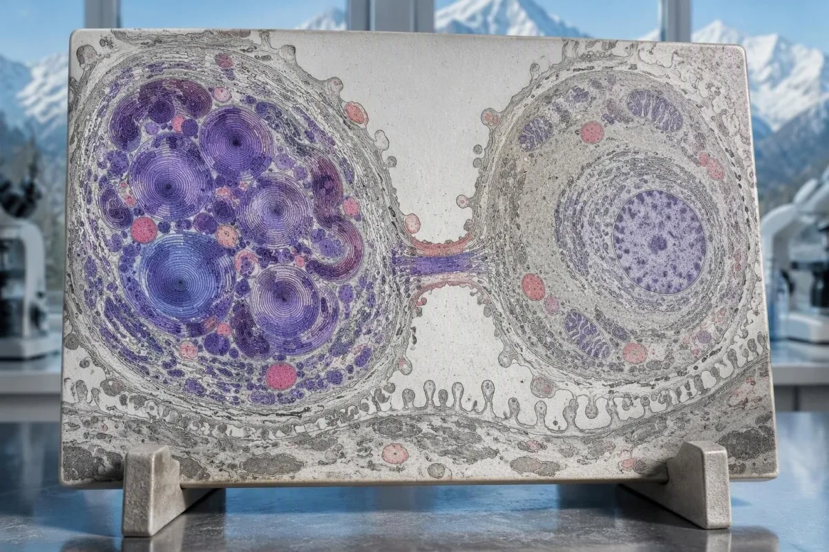 Podocyte cellular comparison showing substrate accumulation and the limits of biomarker response